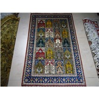 handmade silk prayer rug...