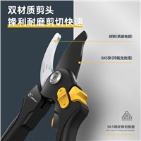 Deli Pruning Shears (Black and yellow series), 8&amp;quot; SK5 blade  adhesive handle double openings, DL2789A