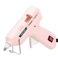 Deli Children's hot melt glue gun, 20W pinkwith 10 glue sticks, DL390020