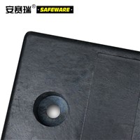 SAFEWARE, Rubber Anti-collision Buffer Block 332510cm Rubber Material Black Including Installation Accessories, 11048