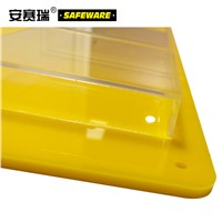SAFEWARE, 36  Locks Hanging Plate (Empty Plate) 6055cm Acrylic Material Yellow, 33803