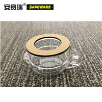 SAFEWARE, Scram Button Lock Tool 5032mm Mounting Hole 22mm Transparent PC Material, 37029