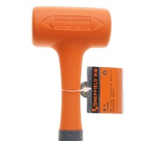 SHEFFIELD, Shockproof Rubber Hammer 1.5LB, S088955