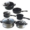 10 pcs set non-stick fry pan with glass lid(TXG-825)