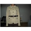 cotton twill jacket with PU belt
