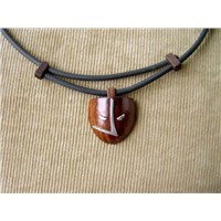 hand-made wooden necklace
