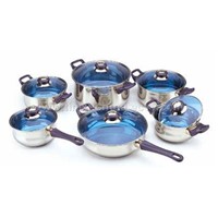 12pcs cookware set (blue)