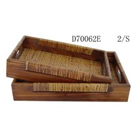 Wooden and Rattan Plate(Wooden Products,Wooden Trays)