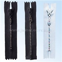 #3 Quality Rhinestone Zippers Available in Different Colors