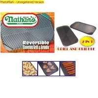 Reversible stovetop grill&amp;amp;amp;griddle 2 in 1 pan