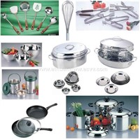 stainless steel kitchenware, cooker,clamp,tray,basin,pan,pot,bowl
