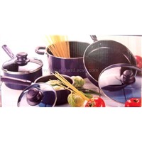 7 pcs non-stick color carbon steel cookware set