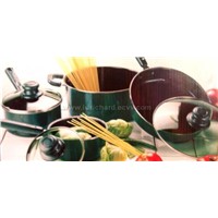 7 pcs non-stick color carbon steel cookware set