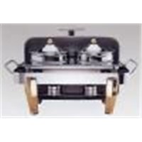 oblong chafing dish with brass leg