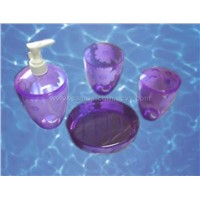 4pcs Plastic Bathroom Set