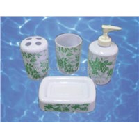 4pcs Plastic Bathroom Set