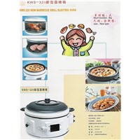 Electric oven with barbecue grill