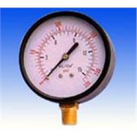Dry pressure gauge with steel case
