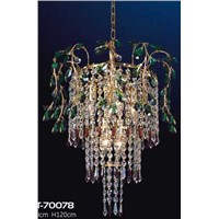 Chandelier with Green Crystal