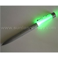Flashing Pen with Arcrylic and optic fiber barrel