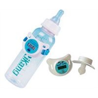 Baby bottle and nipple thermometer