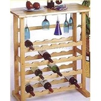 WOODEN WINE BOTTLE RACK