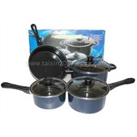 7pcs set non-stick fry pan with glass lid(TXG-862)