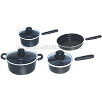 7pcs set non-stick fry pan with special handle(TX-830)