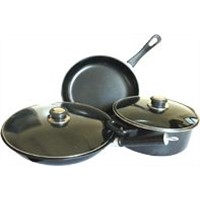 5 pcs set non-stick fry pan with glass lid (TXG-861)