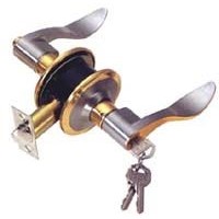 Cylindrical door lock with lever
