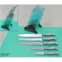 The Knife Set with A Acrylic Block