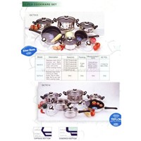 12 PCS STAINLESS STEEL COOKWARE SET