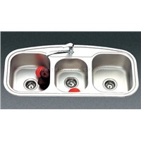Triple-bowl Sink