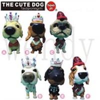 6 different bobble head party dogs