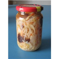 vegetable mixes in glass jar