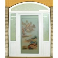 PVC composite window with arch