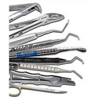 extracting forceps, scalers and different dental