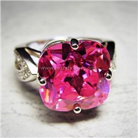Pink Diamante Ring