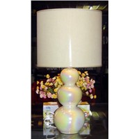 ceramic table lamp cucurbit, pearl