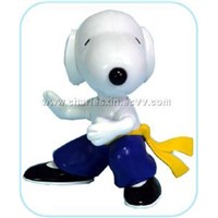3&amp;quot; Static Kung Fu Snoopy In PVC Bucket