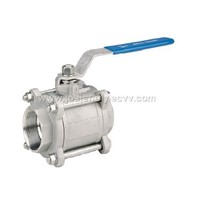 3-PC Screwed End Ball Valve