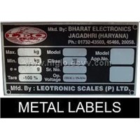 Metal labels (Printed, Etched or Embossed)