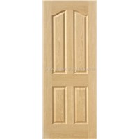 Veneer-faced HDF moulded doorskins