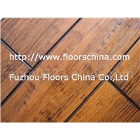 Honey Teak Color hand scraped bamboo flooring