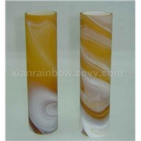 Amber glass cylinder