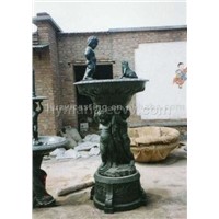 Fountain with boy