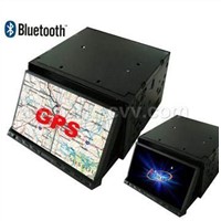 Double-din DVD monitor with GPS