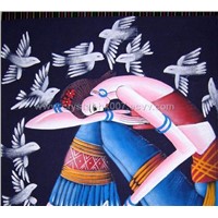 Batik Fabric Paintings