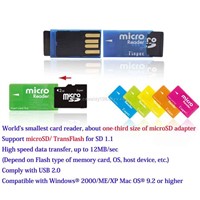 Tinpec  Super MINI Micro SD/ T-Flash Card Reader