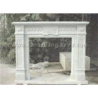 Fireplace,Stone Carving, Maple Red, Granite, G687